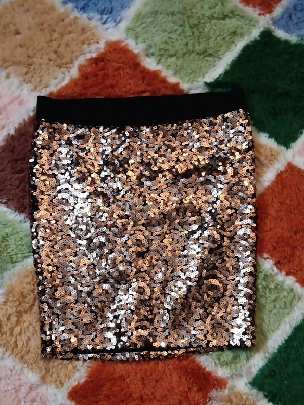 torrid Gold Sequin Mini Skirt